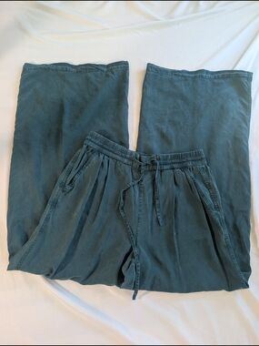 aerie Teal Wide Leg Casual Pants